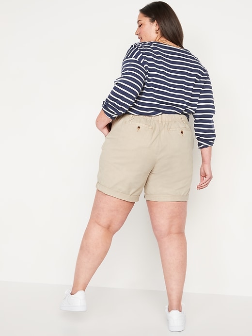 Image number 8 showing, High-Waisted OGC Pull-On Chino Shorts -- 7-inch inseam