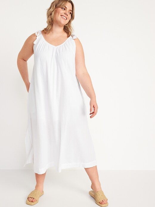 Image number 6 showing, Sleeveless Tie-Shoulder All-Day Maxi Swing Dress