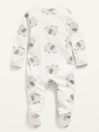 Image number 2 showing, Unisex Printed Footed Sleep & Play One-Piece for Baby