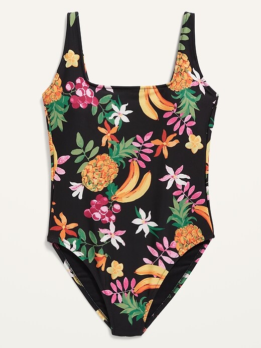 Image number 4 showing, Square-Neck French-Cut One-Piece Swimsuit
