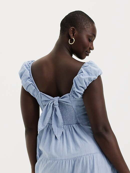 Chambray Tiered All-Day Fit & Flare Maxi Dress | Old Navy Chambray Tiered All-Day Fit & Flare Maxi Dress | Old Navy