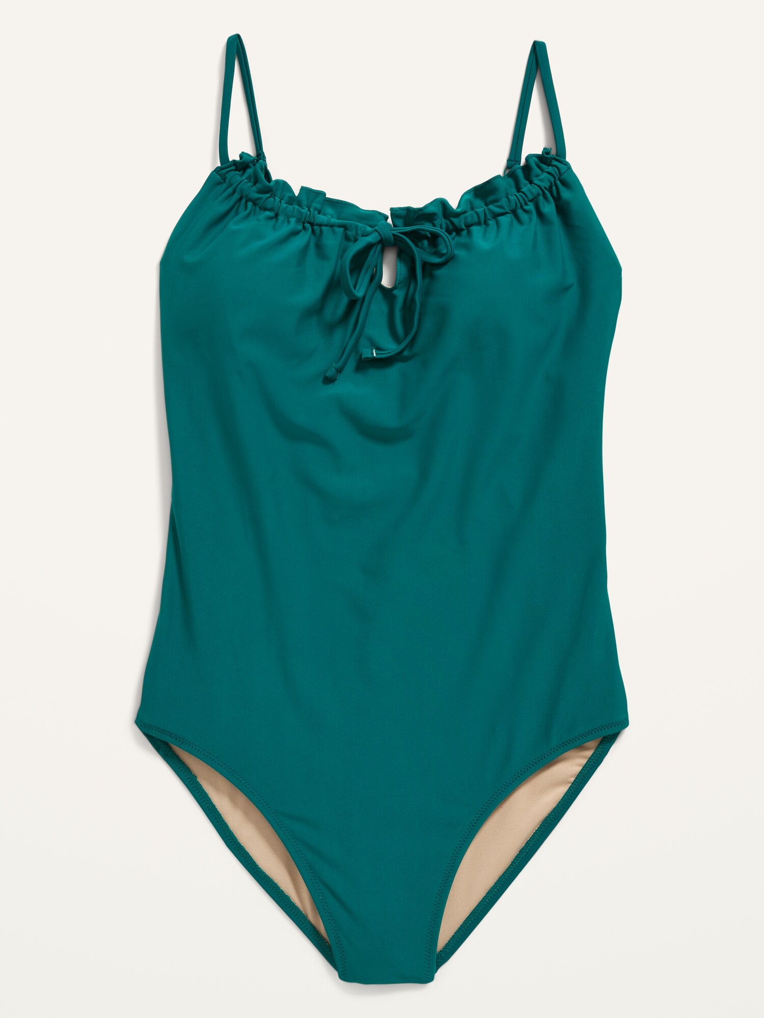 Gathered Keyhole One-Piece Swimsuit for Women | Old Navy