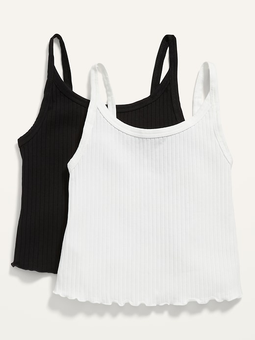 Image number 4 showing, Fitted Cropped Rib-Knit Cami Top 2-Pack