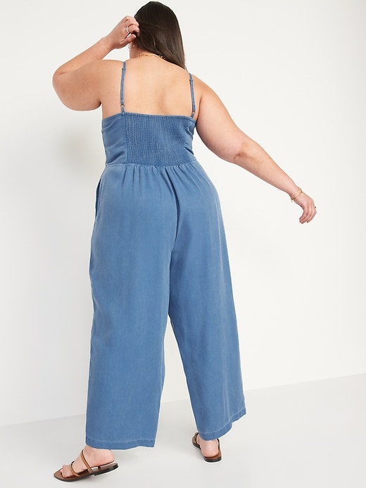 Image number 8 showing, Sleeveless Tie-Front TENCEL™ Lyocell Jumpsuit