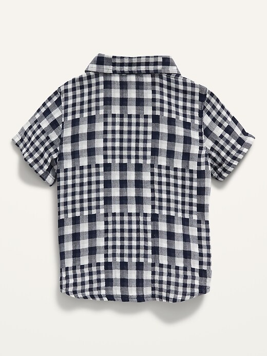 View large product image 2 of 3. Matching Gingham Short-Sleeve Shirt for Toddler Boys