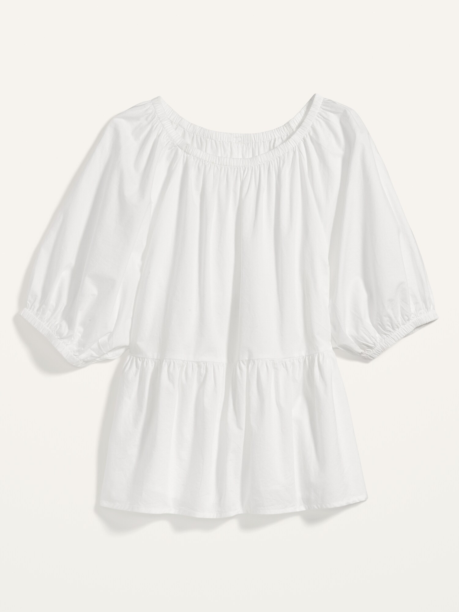 Puff-Sleeve Cutout Babydoll Swing Blouse for Women | Old Navy