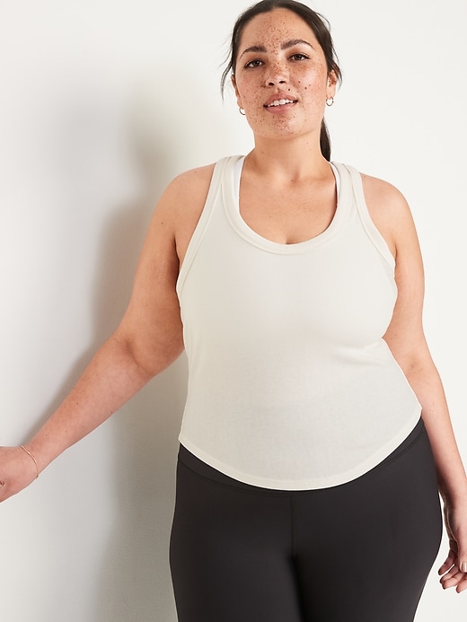 Image number 7 showing, UltraLite Cropped Rib-Knit Racerback Tank Top