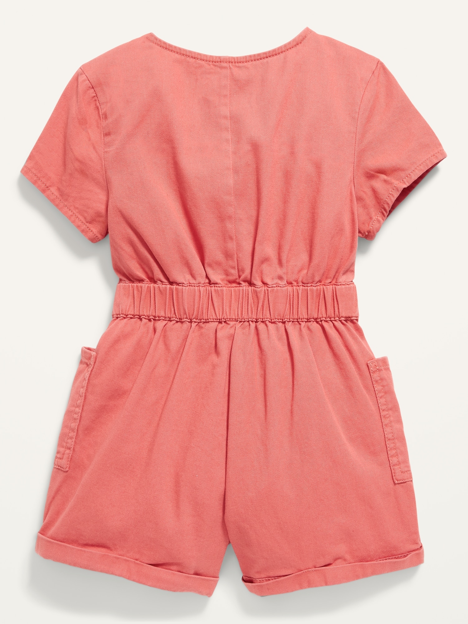 Short-Sleeve Tie-Belt Utility Romper for Toddler Girls | Old Navy