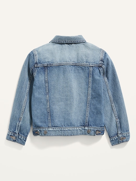 View large product image 2 of 3. Gender-Neutral Cotton Non-Stretch Jean Jacket for Kids