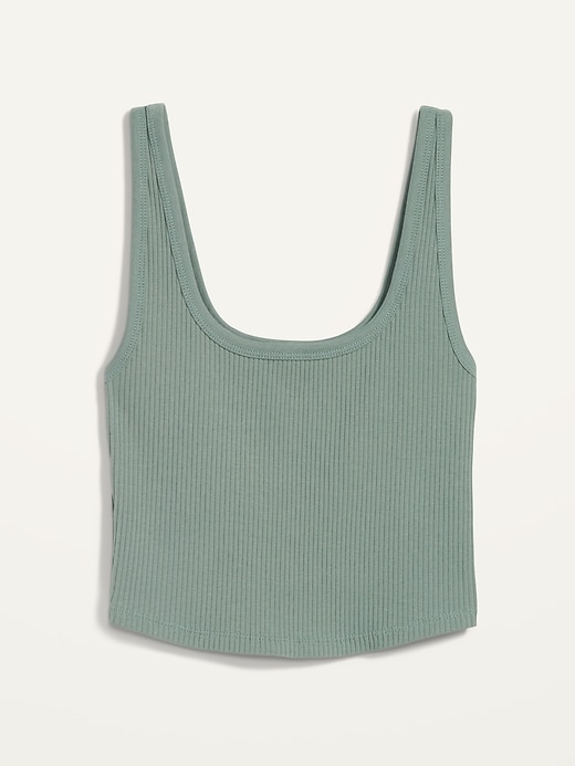 Image number 4 showing, Fitted Ultra-Cropped Rib-Knit Tank Top for Women