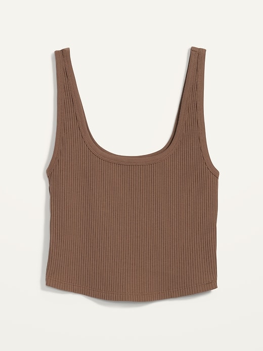 Image number 4 showing, Fitted Ultra-Cropped Rib-Knit Tank Top for Women