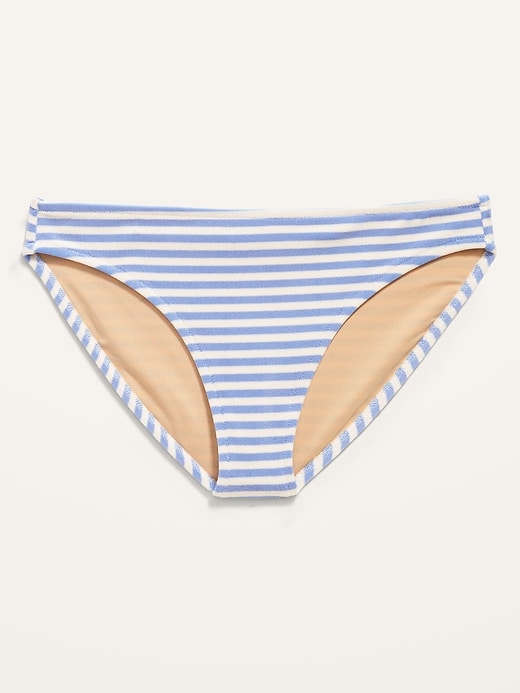 Image number 4 showing, Low-Rise Striped Terry Classic Bikini Swim Bottoms