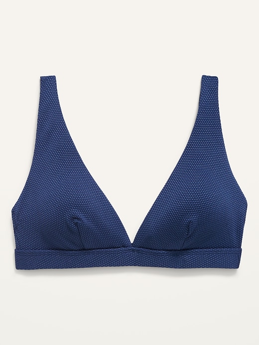 Image number 8 showing, Piqué Classic Plunge Triangle Bikini Swim Top
