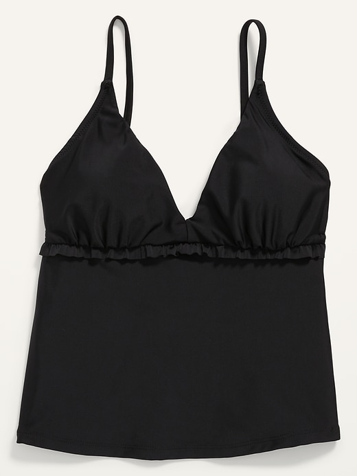 Image number 4 showing, V-Neck Ruffle-Trimmed Tankini Swim Top