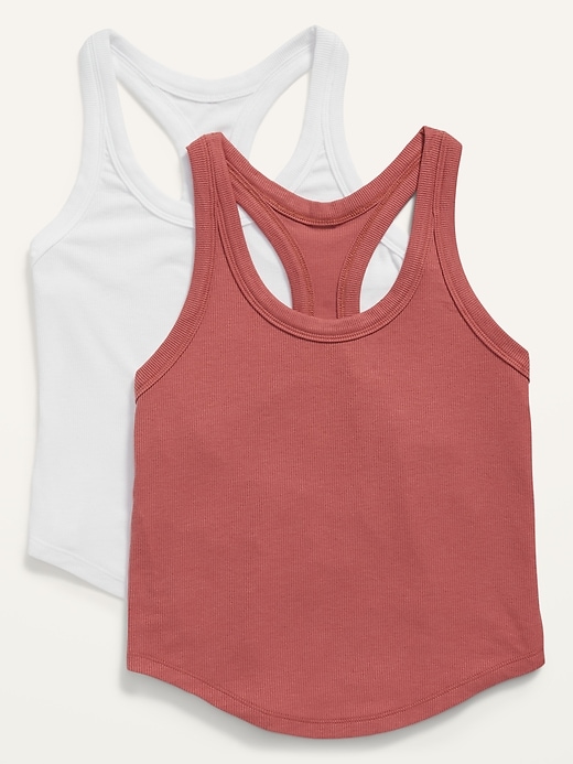 Image number 4 showing, UltraLite Rib-Knit Cropped Tank Tops 2-Pack