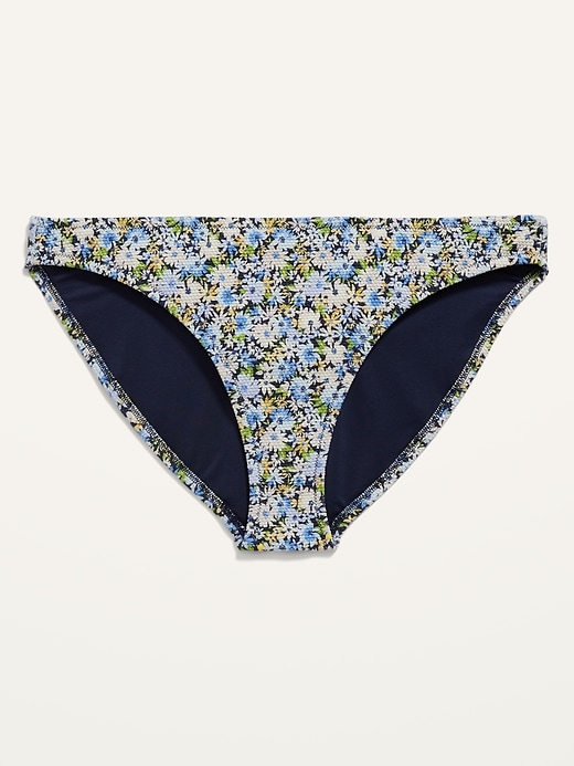 Image number 3 showing, Mid-Rise Piqué Classic Bikini Swim Bottoms for Women