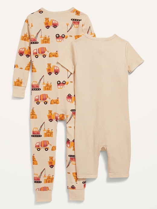 View large product image 2 of 2. Unisex 1-Way-Zip Snug-Fit One-Piece Pajamas 2-Pack for Toddler & Baby