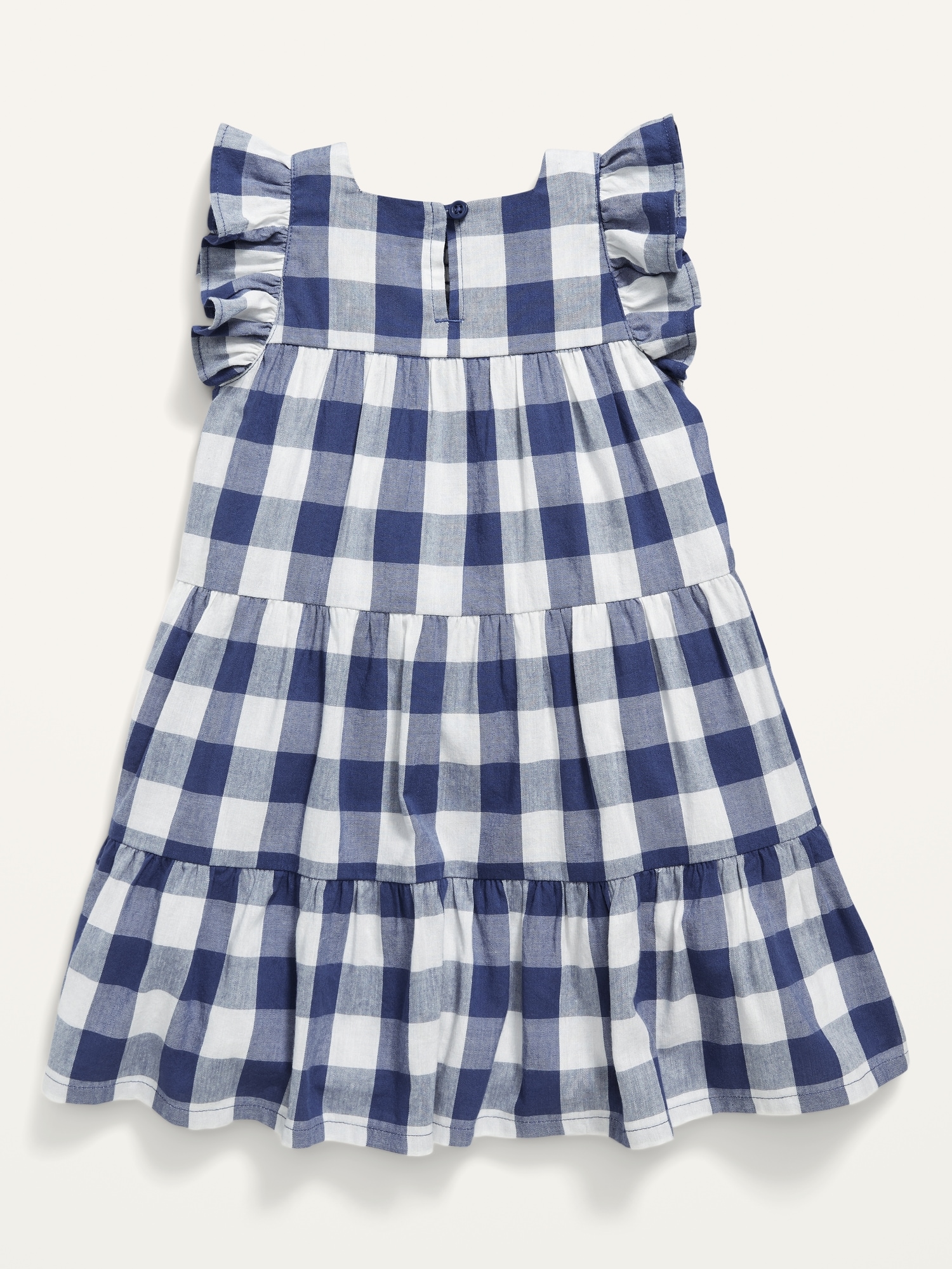Ruffle-Trim Tiered Gingham Swing Dress for Toddler Girls | Old Navy