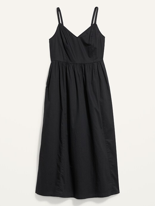 Image number 3 showing, Cotton-Poplin Cami Maxi Swing Dress