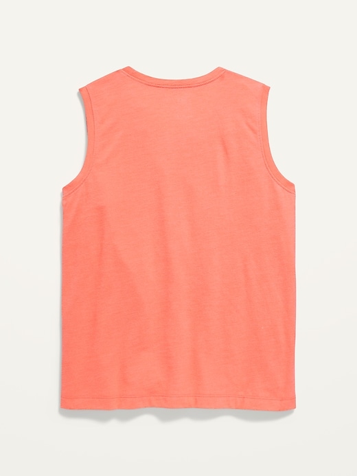 Image number 2 showing, Soft-Washed Graphic Sleeveless T-Shirt for Girls