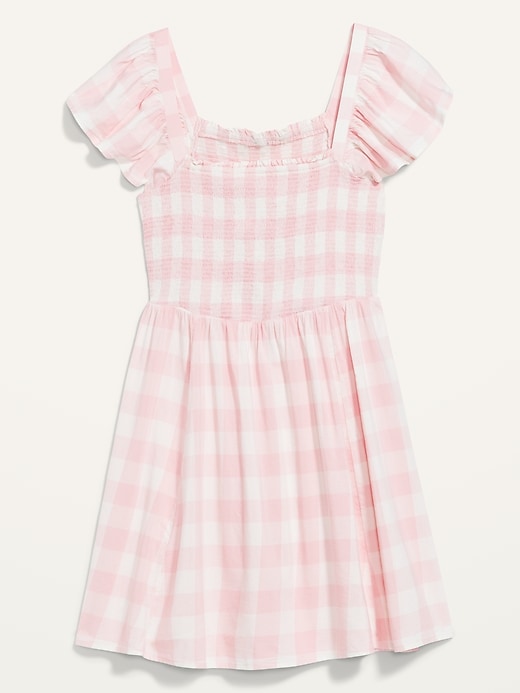 Image number 4 showing, Fit & Flare Flutter-Sleeve Gingham Mini Dress