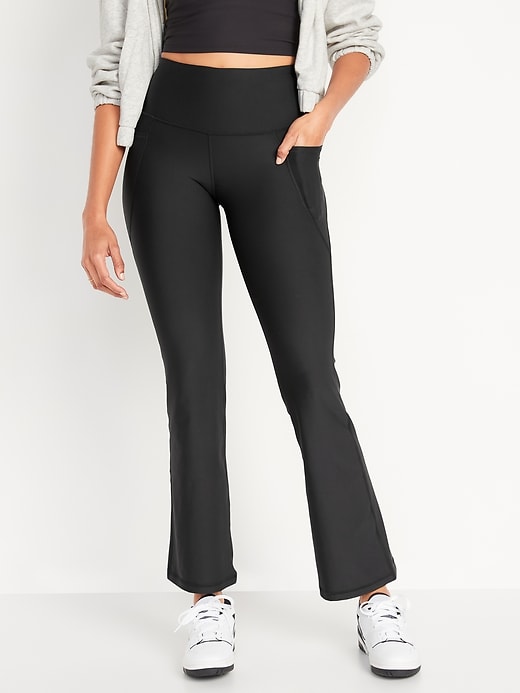 Image number 1 showing, High-Waisted PowerSoft Slim Flare Compression Pants for Women