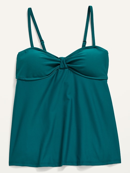Image number 4 showing, Knotted A-Line Tankini Swim Top
