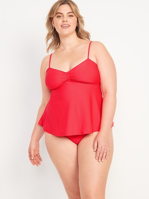Image number 7 showing, Knotted A-Line Tankini Swim Top
