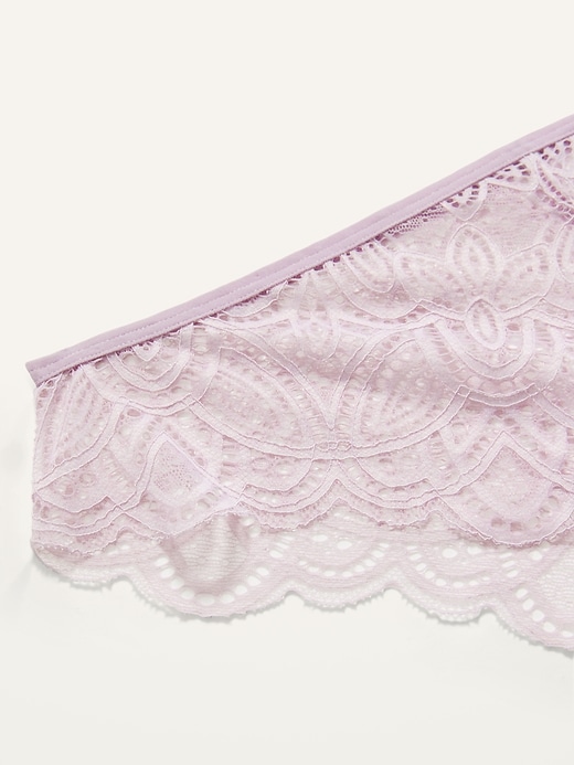 Image number 5 showing, Lace Cheeky Thong Underwear for Women