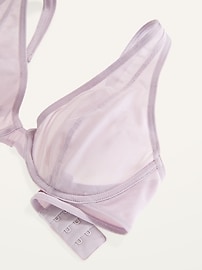 View large product image 3 of 6. Mesh Unlined Underwire Plunge Bra