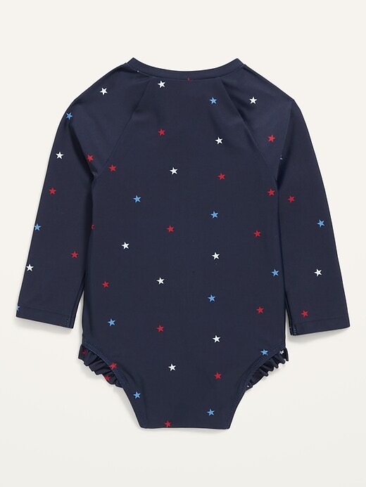 View large product image 2 of 4. Matching Print Long-Sleeve Zip-Front Rashguard for Baby