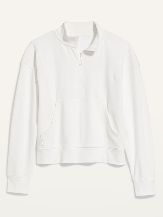 Image number 4 showing, Long-Sleeve Rib-Paneled Quarter-Zip Sweatshirt