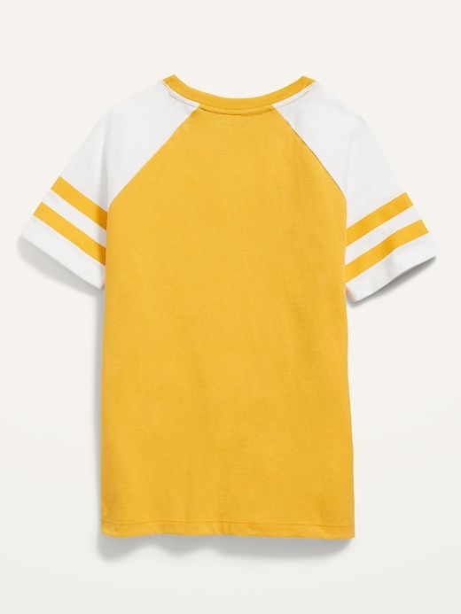 View large product image 2 of 2. Gender-Neutral Graphic Raglan-Sleeve T-Shirt for Kids
