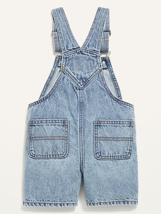 Unisex Slouchy Straight Jean Shortalls for Toddler | Old Navy
