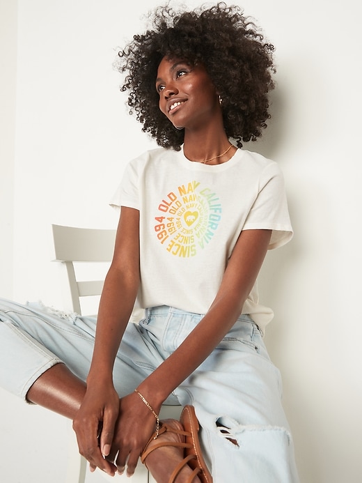 Image number 3 showing, Short-Sleeve Rainbow Logo Graphic T-Shirt