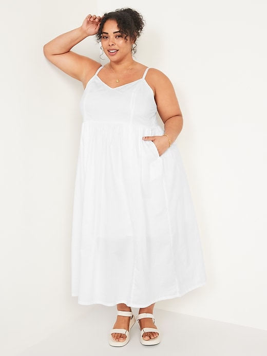 Image number 7 showing, Cotton-Poplin Cami Maxi Swing Dress