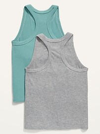 View large product image 3 of 3. UltraLite High-Neck Tank Top 2-Pack for Girls