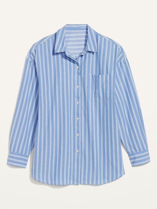 Image number 4 showing, Oversized Striped Boyfriend Shirt for Women