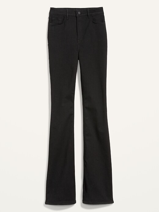 Image number 4 showing, FitsYou 3-Sizes-in-1 Extra High-Waisted Black Flare Jeans for Women