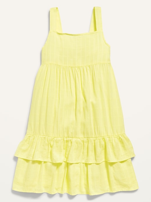 Sleeveless Tiered Textured-Dobby All-Day Midi Dress for Girls | Old Navy