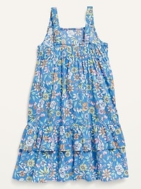 Printed Sleeveless Tiered All-Day Dress for Girls
