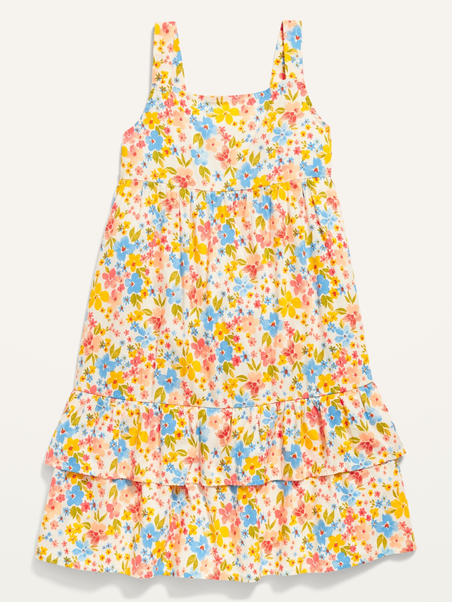 Printed Sleeveless Tiered All-Day Dress for Girls | Old Navy