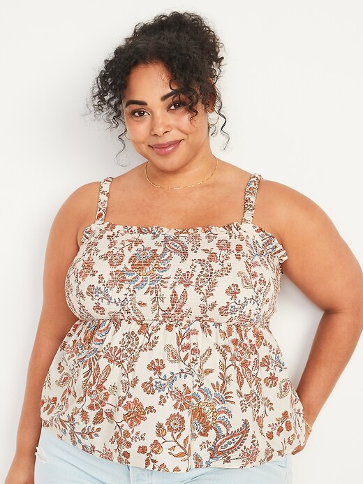 Sleeveless Smocked Babydoll Top Old Navy