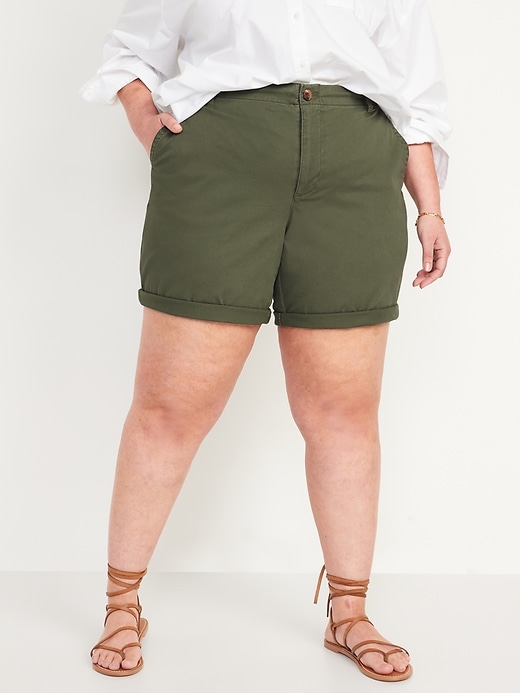 Image number 7 showing, High-Waisted OGC Chino Shorts for Women -- 7-inch inseam