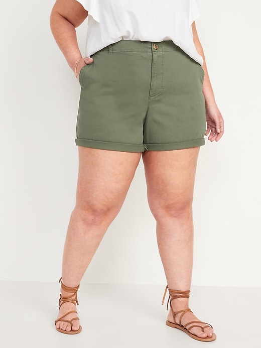 Image number 7 showing, High-Waisted OGC Pull-On Chino Shorts -- 5-inch inseam