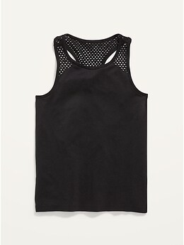 TRASA Women's Sleeveless Rib Knitted 100 Percent Cotton Racer Back Tank Tops  Square Neck Crop Tops - Black - XS : : Fashion