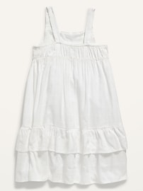 View large product image 3 of 3. Sleeveless Tiered Textured-Dobby All-Day Midi Dress for Girls