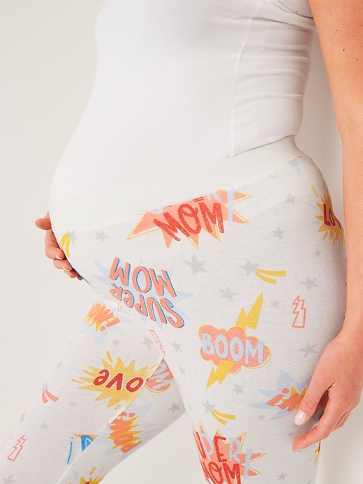 Image number 4 showing, Maternity Matching Print Pajama Set