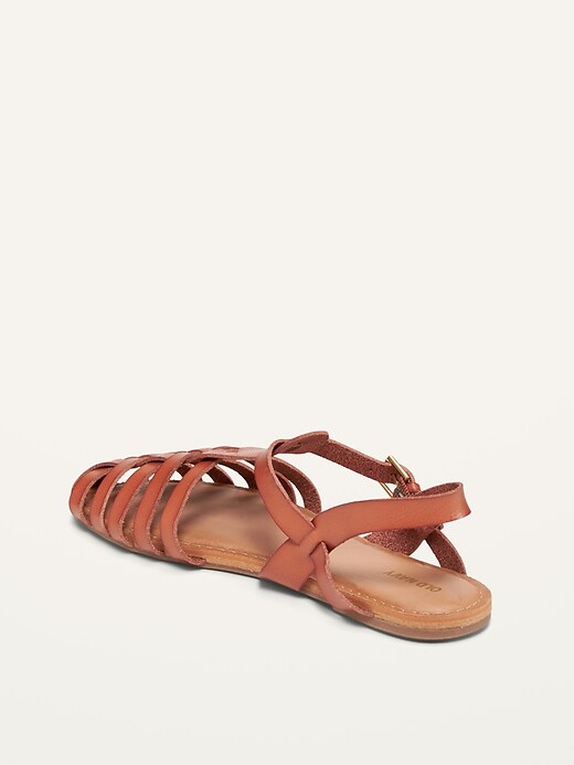 Image number 4 showing, Strappy Faux-Leather Sandals