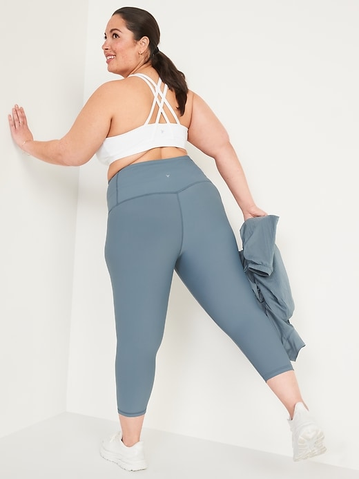 Image number 8 showing, Extra High-Waisted PowerSoft Crop Hidden Pocket Leggings for Women